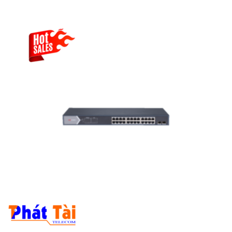 Switch POE GIGABIT 24 cổng PoE 1000M, 2 cổng SFP độc lập 10/100/1000M , Layer 2