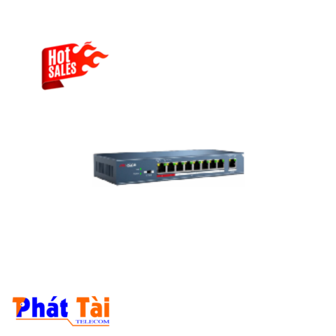 Switch mạng 8 cổng PoE 100M, 1 cổng uplink 10/100M , Layer 2