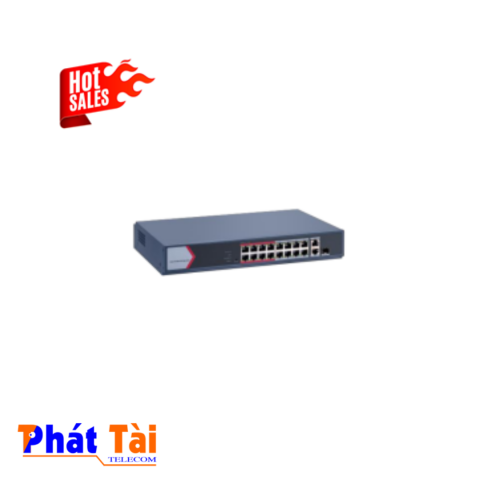 Switch mạng thông minh 16 cổng PoE DS-3E1318P-EI/M