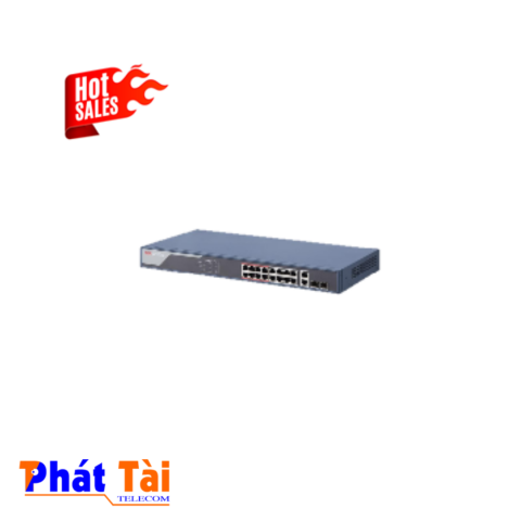 Switch mạng thông minh 16 cổng PoE DS-3E1318P-EI